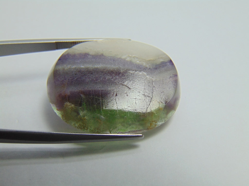 Quartzo 47,60 ct com fluorita 31x23mm