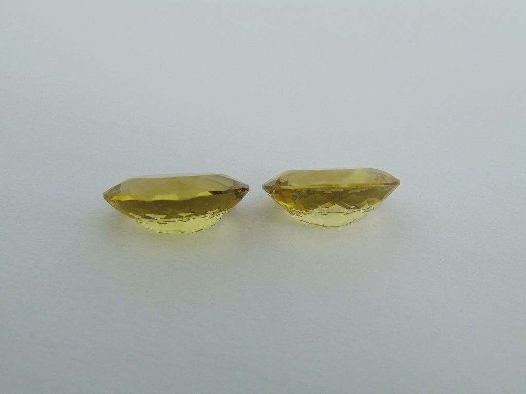 Par de quartzo (ouro verde) de 26 quilates