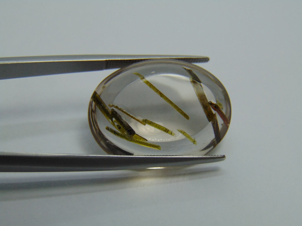 27,80 quilates de quartzo epídoto 24 x 12 mm