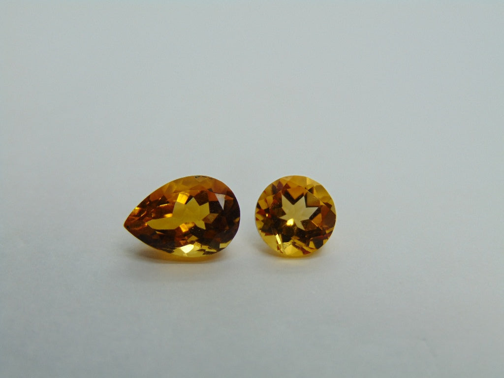 3,34ct citrino 7mm 10x7mm