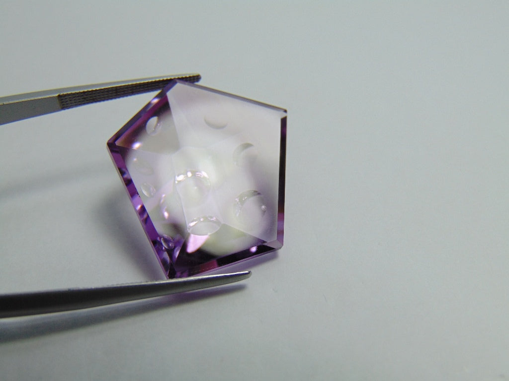 Bolha de ametista 27,60 ct 27 x 24 mm