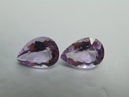 18,95 quilates Ametista Rosa França Par 17 x 13 mm