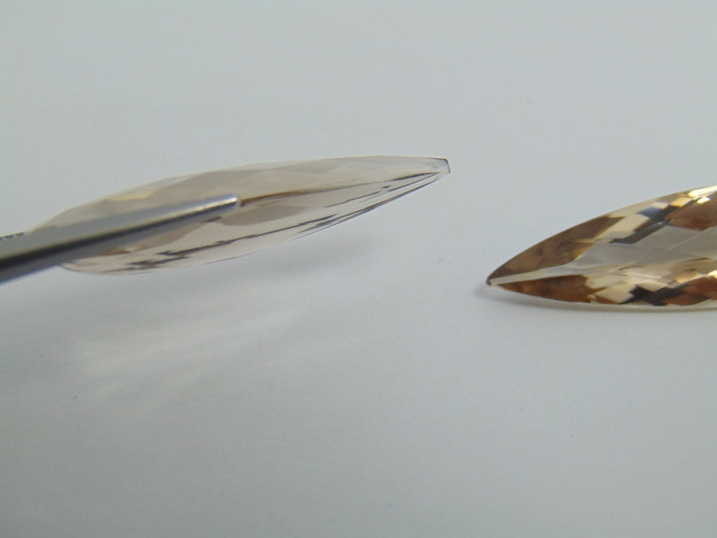 29.50cts Quartz (Smoky) Pair