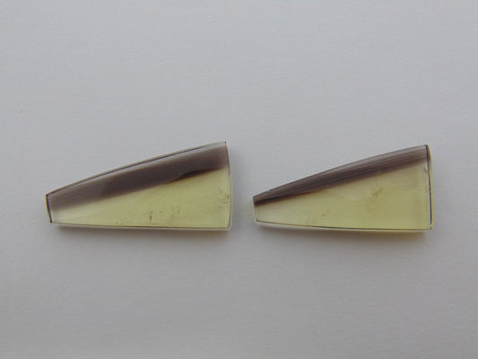 29.10cts Quartz Green Gold (Bicolor) Pair