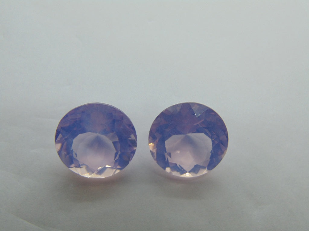 22.30ct Amethyst Lavender Pair 15mm