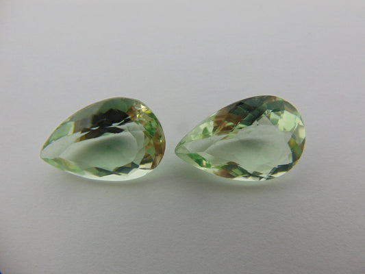 Prasiolita de 26,90 cts (par)