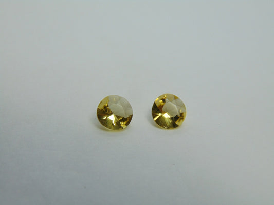 Par de Berilos 1,94ct 7mm