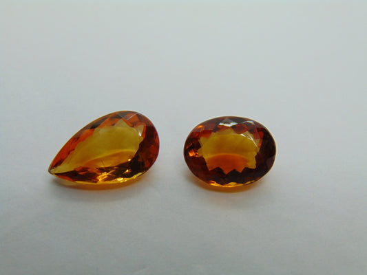 7,95ct Citrino 15x9mm 12x9mm