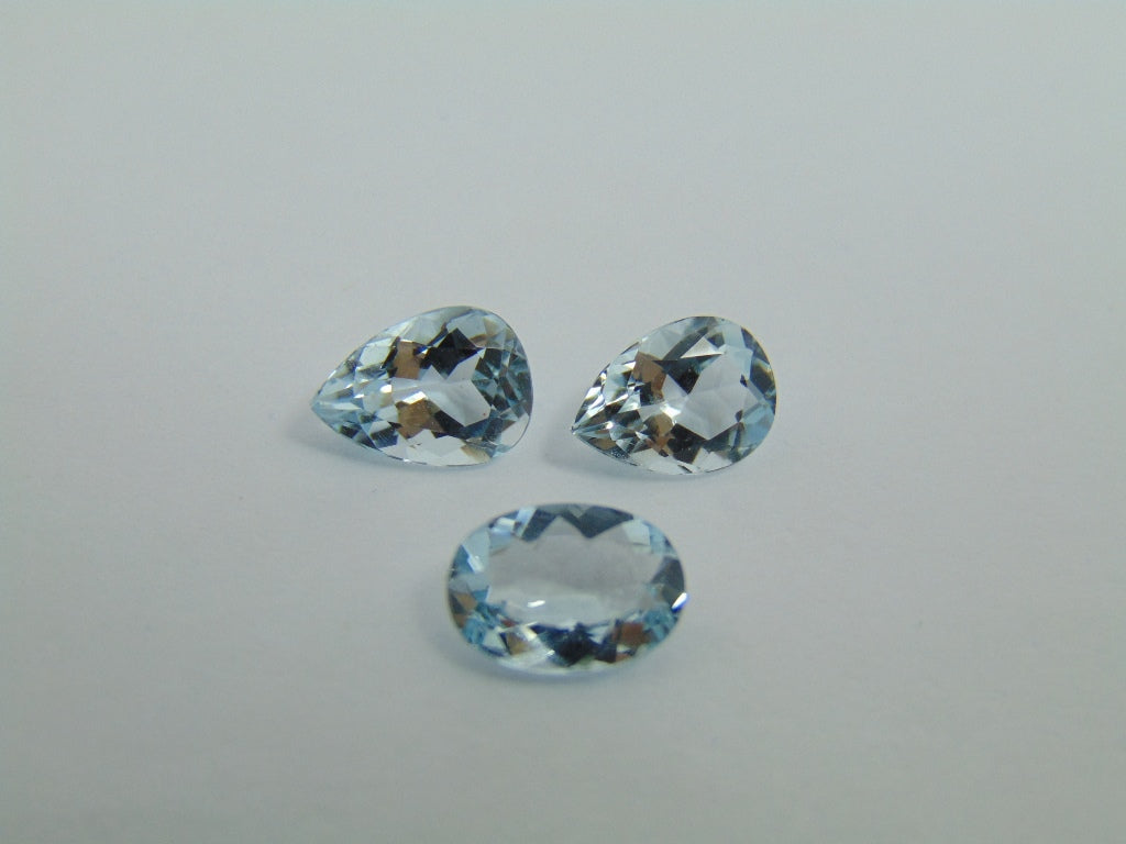 Água-marinha de 4,10 cts (conjunto)