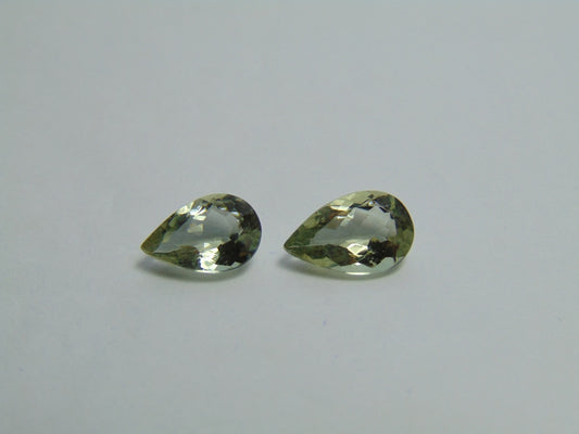 4.18ct Beryl Green 12x8mm 11x7mm