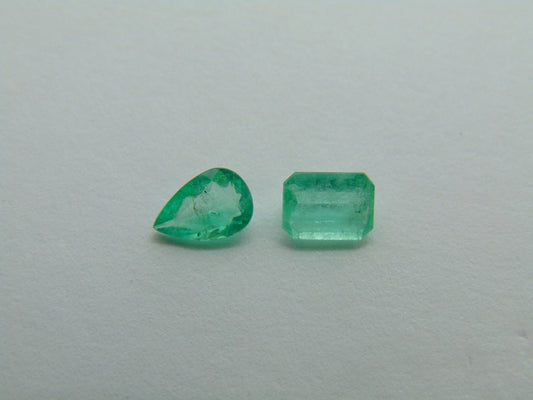 0,90ct Esmeralda 7x4mm 6x4mm