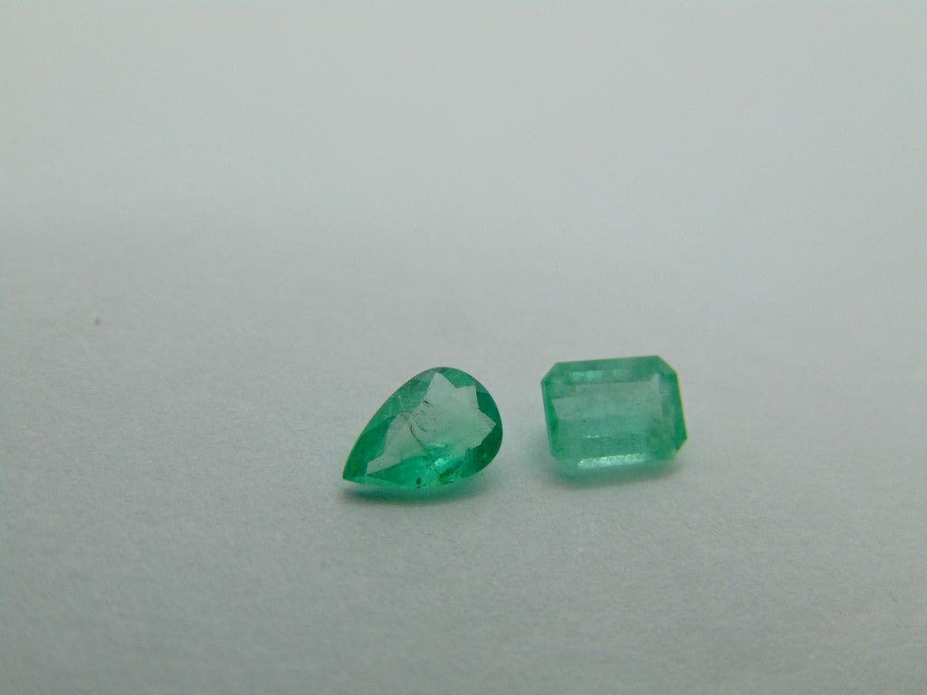0,90ct Esmeralda 7x4mm 6x4mm