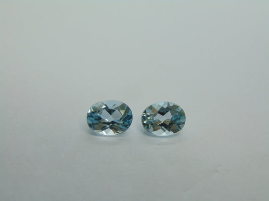 Par de Topázio 3,60ct 8x6mm