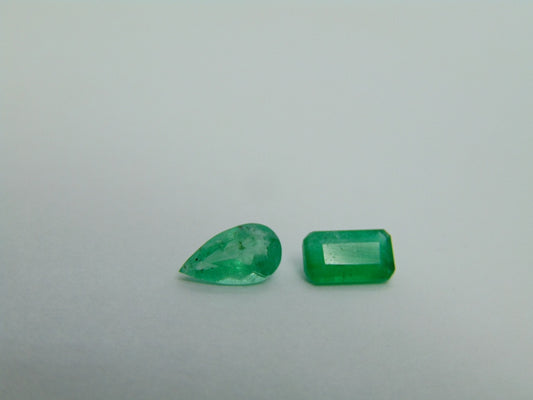 1,39ct Esmeralda 8x6mm 7x4mm