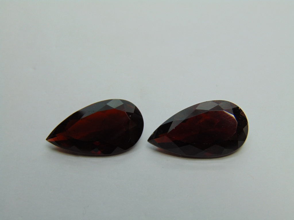 Par de granadas de 25,20 ct, 21x12mm