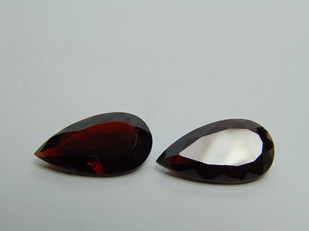 Par de granadas de 25,20 ct, 21x12mm