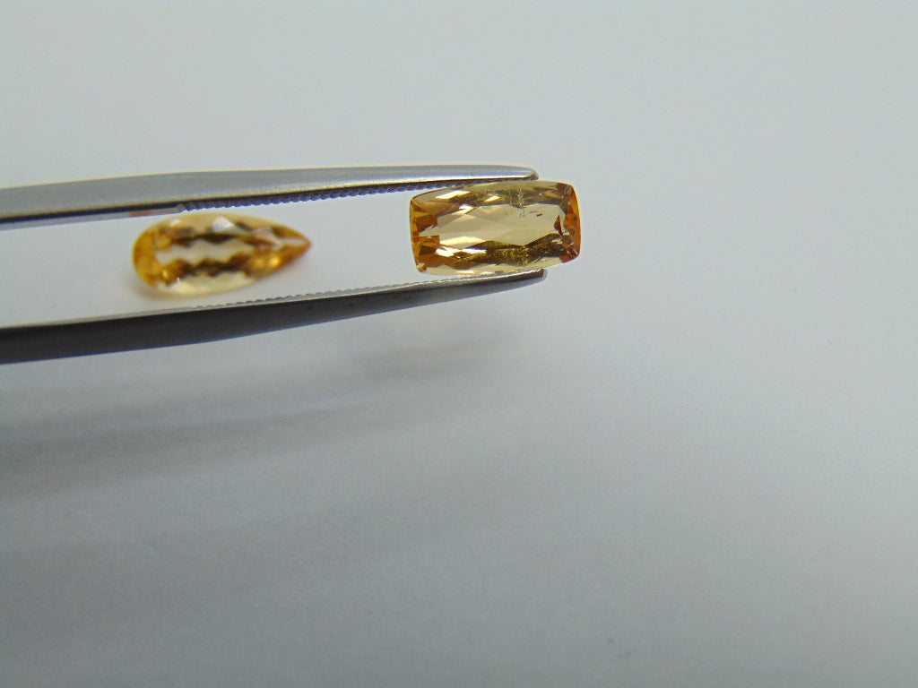 2,83ct Topázio Imperial 11x5mm 9x5mm