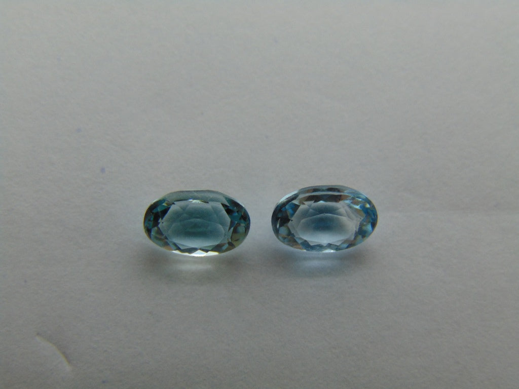 1.77ct Aquamarine Pair 7x5mm