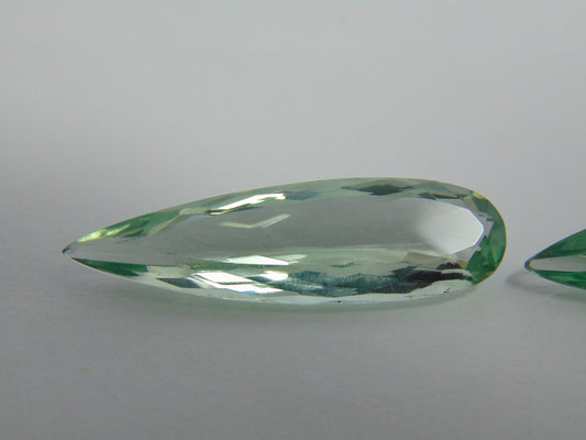 Prasiolita de 26,90 cts (par)