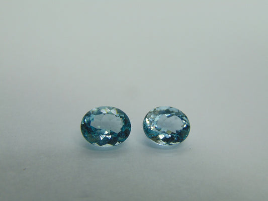 Par de Topázios 6,24ct 10x8mm