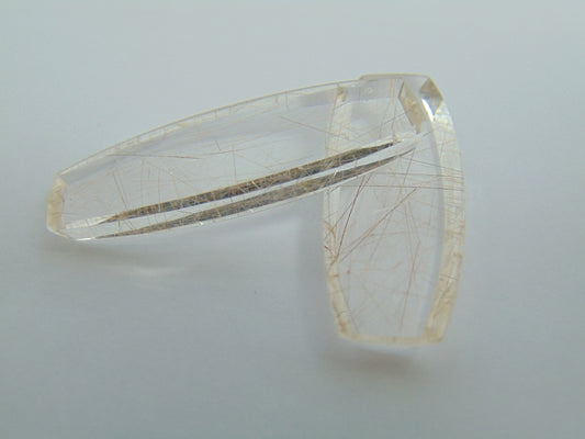 Par de Inclusão Quartzo 78cts 42x15mm