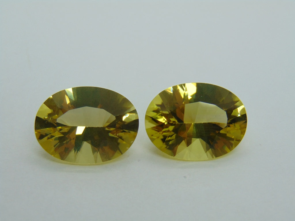 25.20ct Green Gold Pair 20x15mm