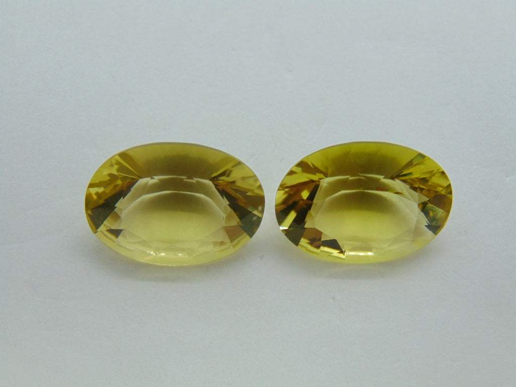 25.20ct Green Gold Pair 20x15mm