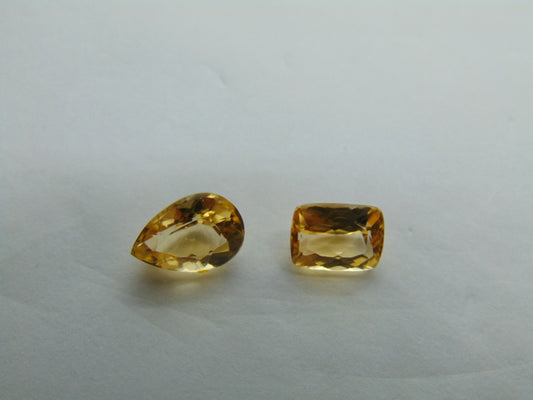 3.20ct Imperial Topaz 9x6mm 7x5mm
