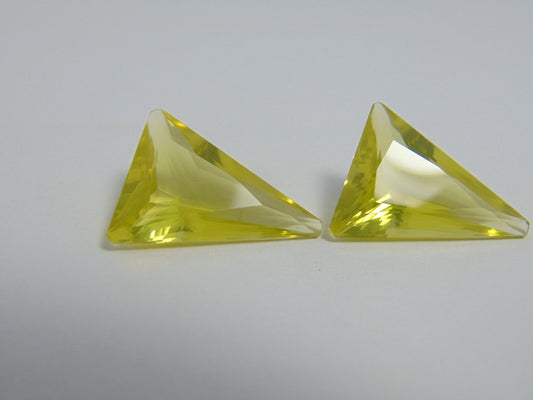 26.80ct Green Gold Pair 23x18mm