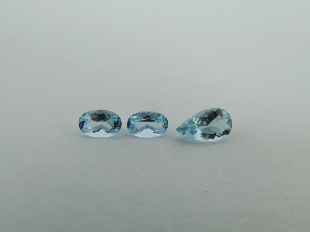 Água-marinha de 2,04 cts (conjunto)
