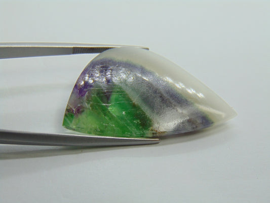 Quartzo 40,50 ct com fluorita 38x22mm