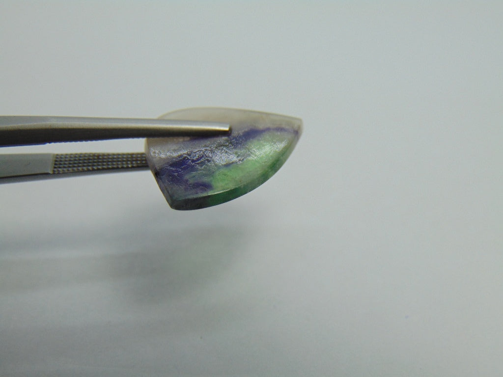 7,05 quilates de quartzo com fluorita 19 x 15 mm