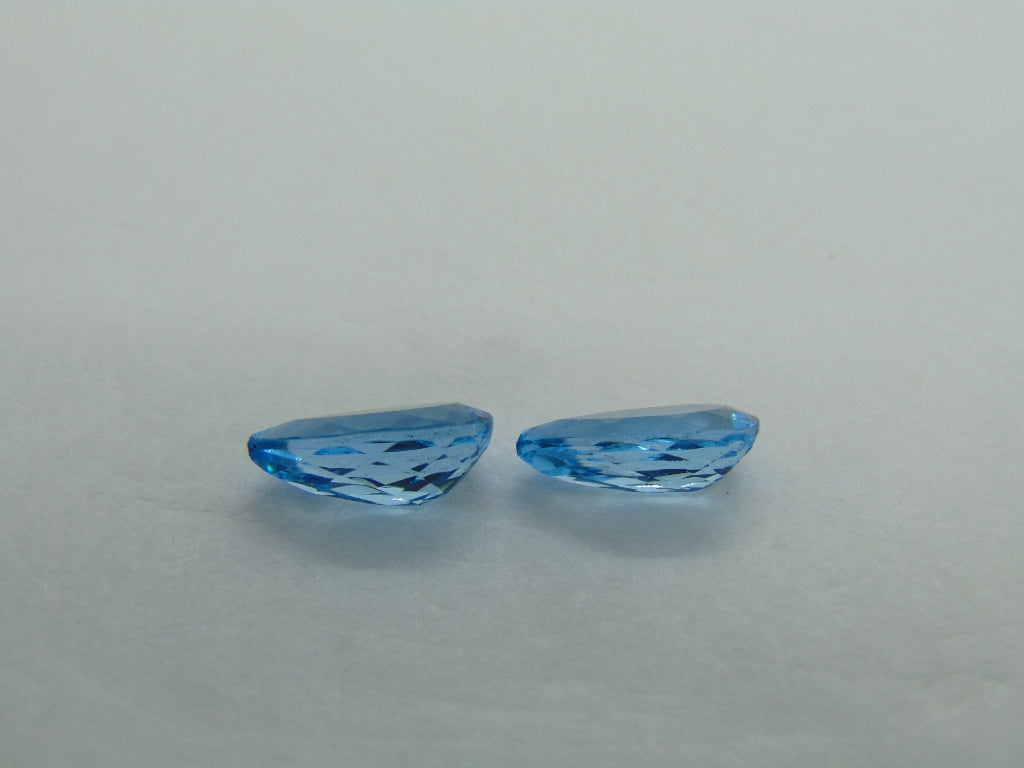 Par de topázio (azul suíço) de 5,70 cts
