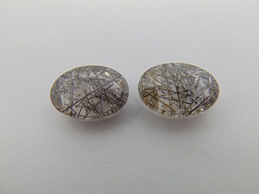 19.60cts Quartz (Inclusion) Pair