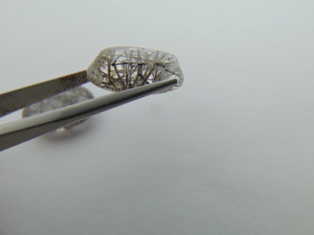 19.60cts Quartz (Inclusion) Pair