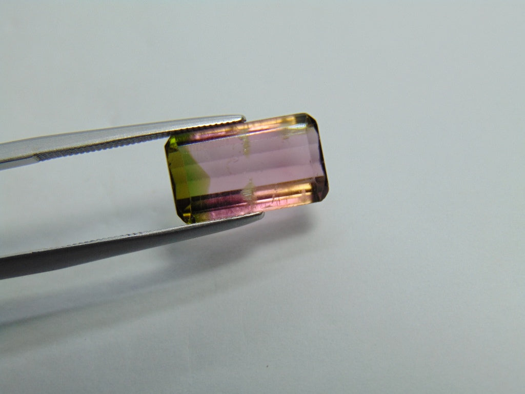 4ct Turmalina Bicolor 13x8mm