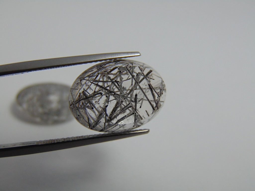 22ct Quartz Inclusion Pair 18x12mm