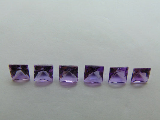 5.85ct Amethysts Calibrated 6mm