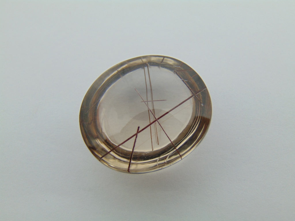 47,40 ct Quartzo com Inclusões 25x23mm