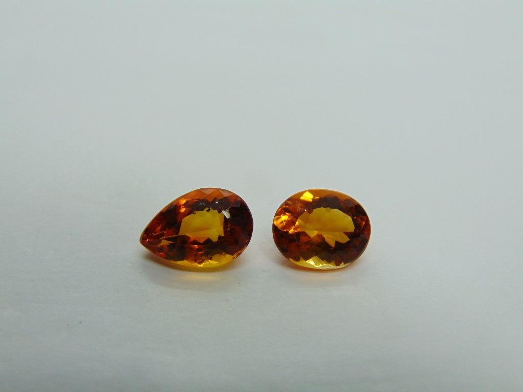 8.85ct Citrine 13x9mm 12x9mm
