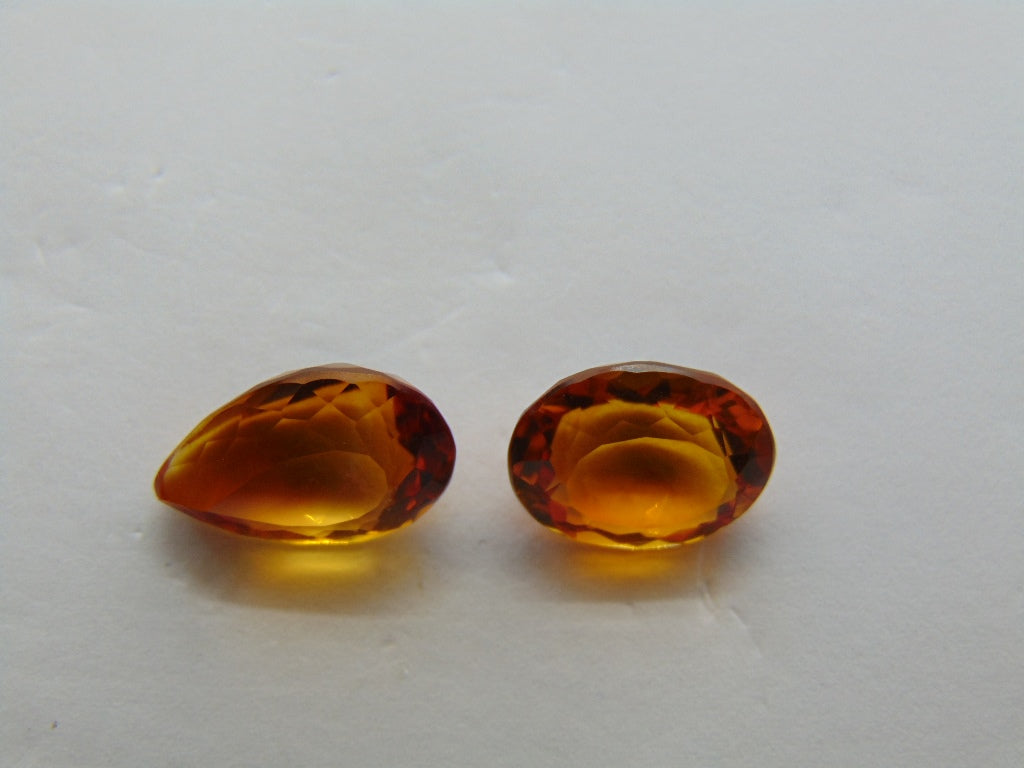 8.85ct Citrine 13x9mm 12x9mm