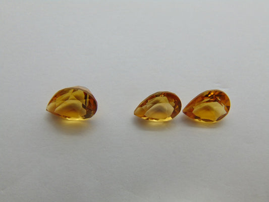 Conjunto Citrino 5,34ct 10x8mm 9x7mm