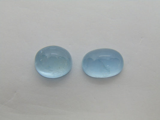 11,48 ct Aquamarine Cabochon 13x9mm 12x10mm