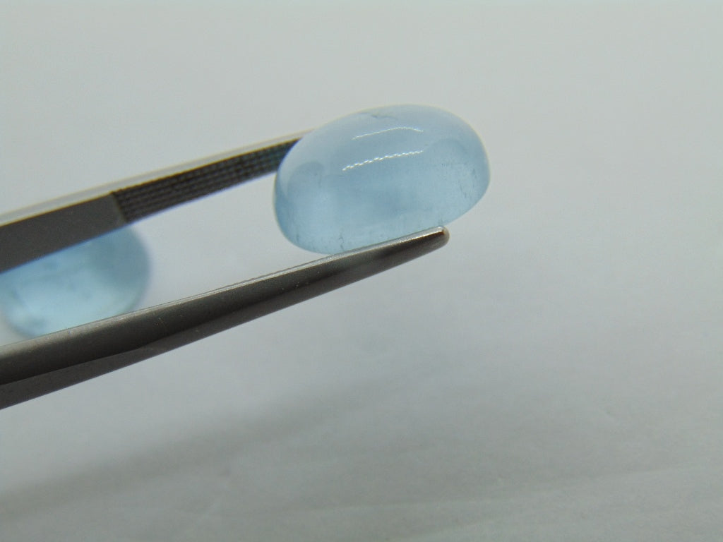 11.48ct Aquamarine Cabochon 13x9mm 12x10mm