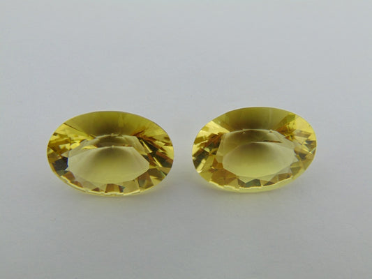29cts Quartz (Green Gold) Pair