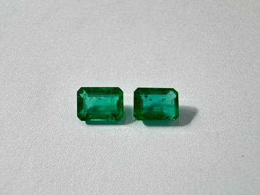 2.85ct Emerald Pair 8x6mm
