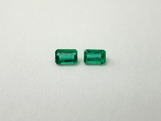 0.96ct Emerald Pair 6x4mm - Final Price