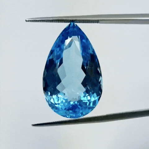33ct Topázio Azul Suíço 25x15mm