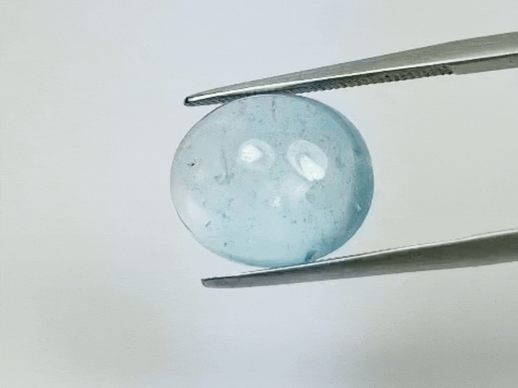 7.90ct Água-Marinha Cabochão 10mm