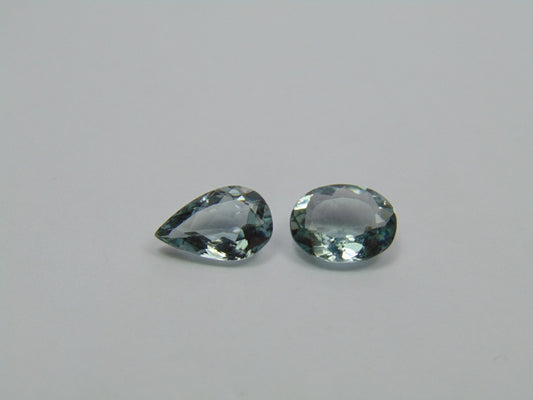 4.15ct Água-marinha 11x7mm 10x8mm